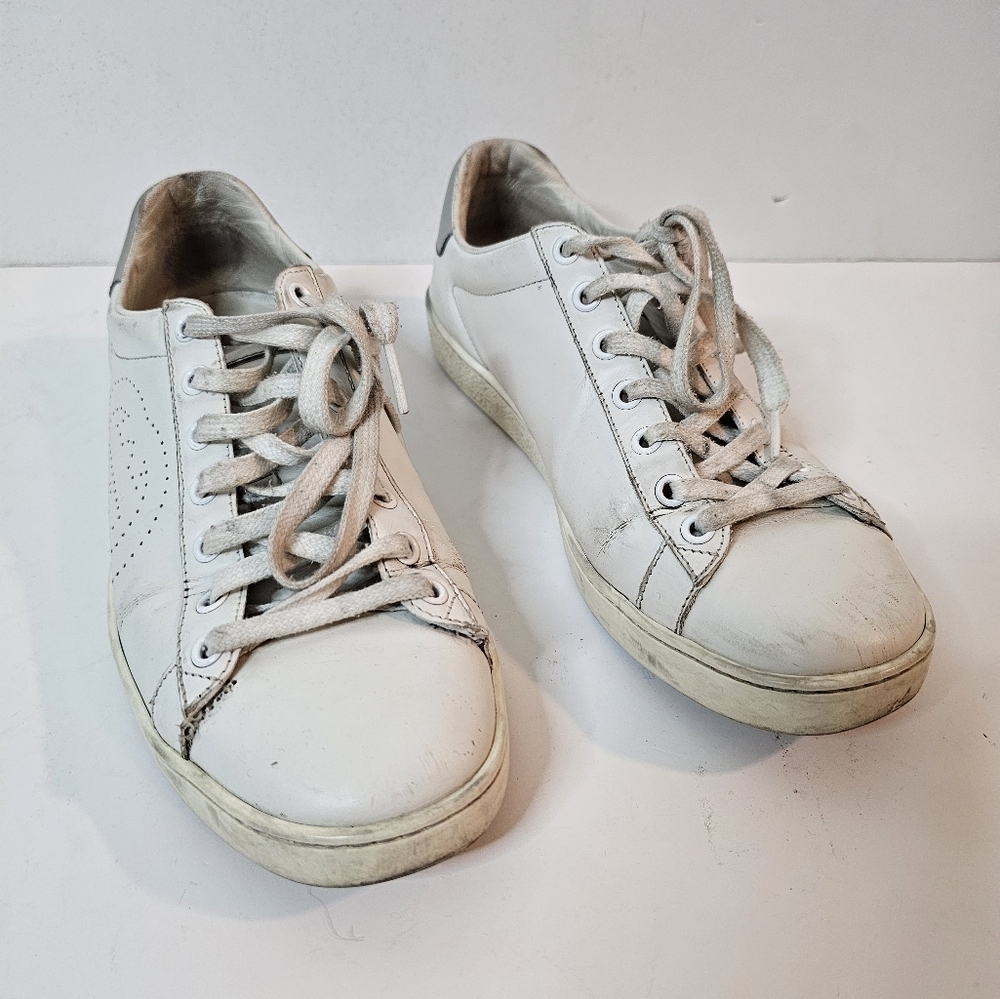 Gucci Ace Interlocking G Low Sneakers White Leather Womens Size US 9 UK 39 - Picture 8 of 16